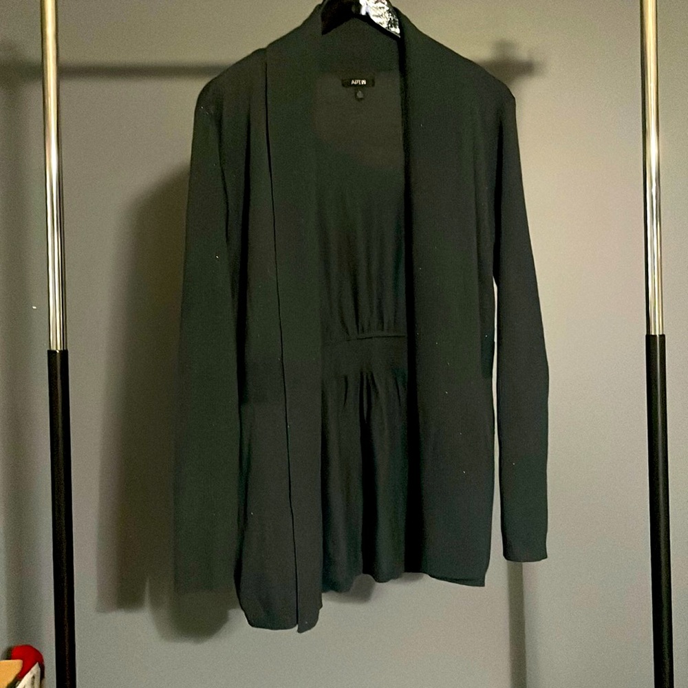 Emerald Green Shimmer Shawl Collar Cardigan